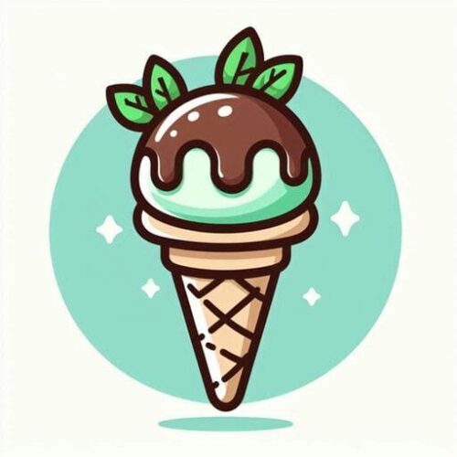 チョコミントアイス